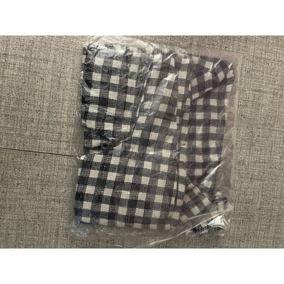 RITA ROW Margarita Crop Top Medium Navy Blue Gingham NEW Cotton Blend Coastal - Picture 7 of 8